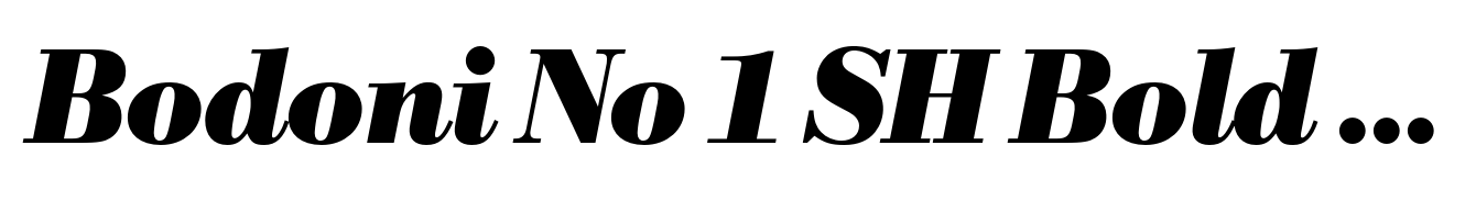 Bodoni No 1 SH Bold Italic